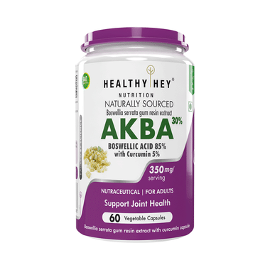 HealthyHey AKBA 30% Boswellic Acid 85% With Curcumin 5% Vegetable Capsule