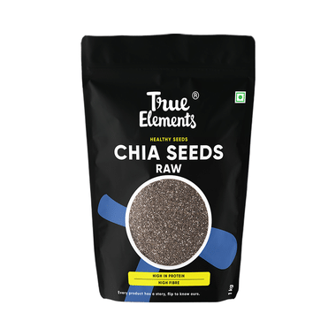 True Elements Raw Chia Seeds With High Fibre & Protein For Keto Friendly Diet