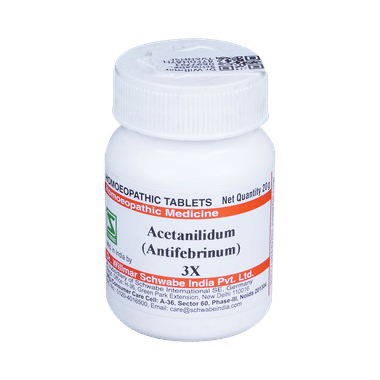 Dr Willmar Schwabe India Acetanilidum (Antifebrinum) Trituration Tablet 3X
