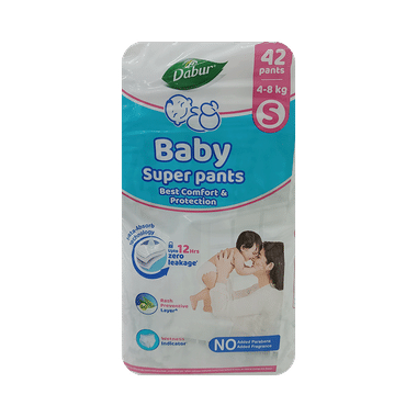 Dabur Baby Super Pants With Aloe Vera, Shea Butter & Vitamin E | Size Small