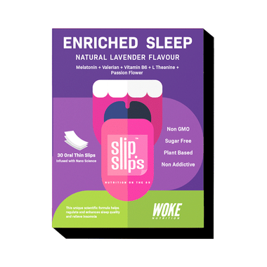 Slip Slip's Enriched Sleep 5mg Melatonin Sleep Oral Strip Supports Deep Relaxing Natural Lavender