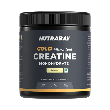 Nutrabay Micronised Creatine Monohydrate Powder Lemon
