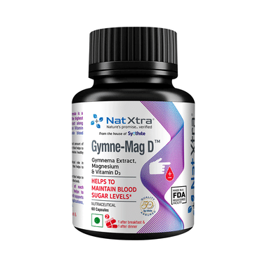 NatXtra Blood Sugar Control Capsule | Diabetes Care Supplement |Improves Insulin Level With Gymnema Extract, Magnesium, And Vitamin D3