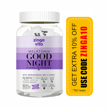 Melatonin 5mg Good Night Sleep Gummies with Ashwagandha Mint