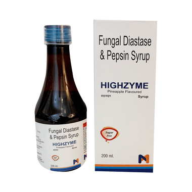 Highzyme Syrup Pineapple Sugar Free