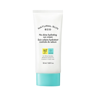 The Face Shop Natural Sun Eco No Shine Hydrating Sunscreen Spf 50+ Pa++++,  For Broad Spectrum Protection & Leaves No White Cast