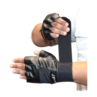 MuscleXP Sports Gloves Glove Jet Black