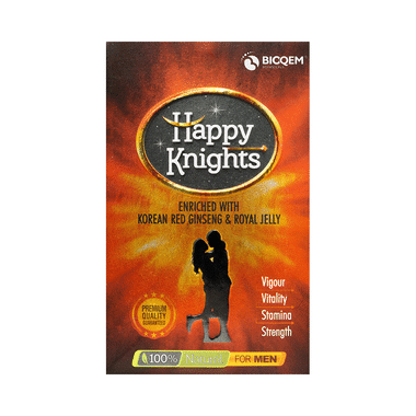 Bioqem Pharma Happy Knights For Men | For Vigour, Vitality, Stamina & Strength