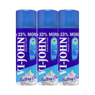 Vi-John Buttery Cool Shaving Foam (400gm Each) All Skin Type