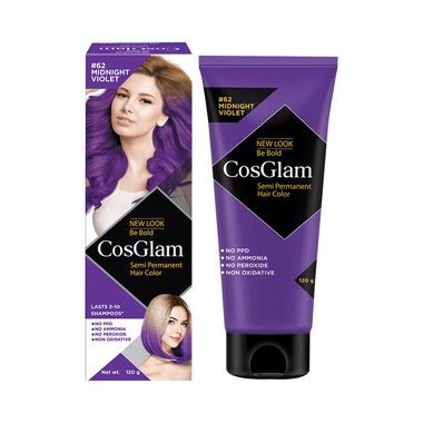 CosGlam Semi Permanent Hair Color | PPD & Ammonia Free | Midnight Violet