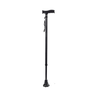 MCP Jindal Height Adjustable Walking Stick Black