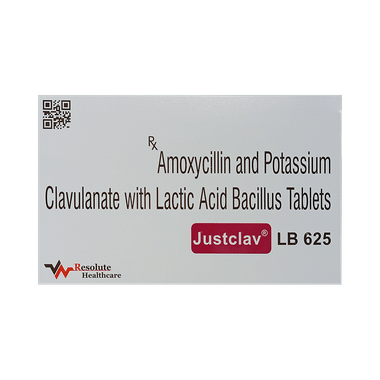 Justclav LB 500mg/125mg Tablet