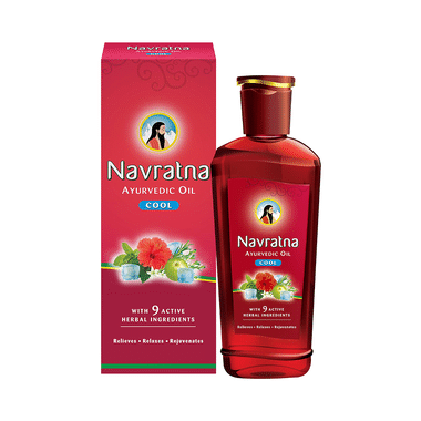 Navratna Cool Ayurvedic Oil | Relieves, Relaxes & Rejuvenates the Body, Mind & Scalp