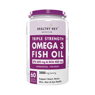 HealthyHey Omega 3 Fish Oil Softgels