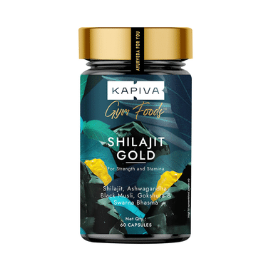 Kapiva Shilajit Gold Capsules with Safed Musli, Gokshura & Ashwagandha | For Stamina & Energy