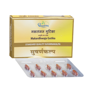 Dhootapapeshwar Makardhwaj Gutika Standard Quality Suvarnakalpa Tablet