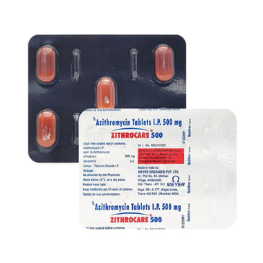 Zithrocare 500mg Tablet