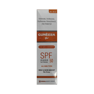 Guneera SPF 50 Sunscreen Gel With UVA/UVB Sun Protection | All Skin Types | Sweat & Water-Resistant