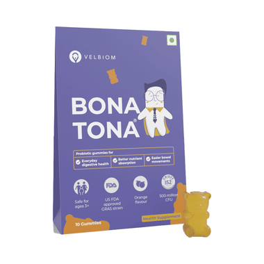 Velbiom Bona Tona Probiotic Gummy Health Supplement Orange