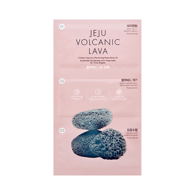 The Face Shop Jeju Volcanic Lava 3-Step Impurity Removing Nose Strip Kit