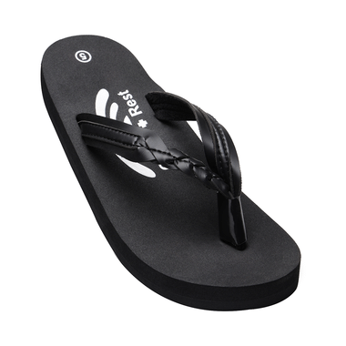 Ortho + Rest Extra Soft Ortho Doctor Arch Support Slippers For Girls & Women's Black 7