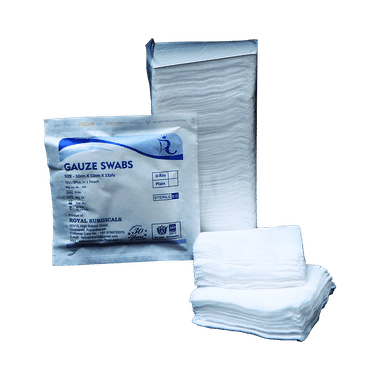 Royal Surgicals Gauze Swabs Sterile (5 Each) 10cm X 10cm X 12ply