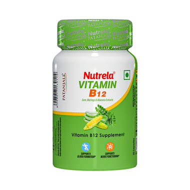 Patanjali Nutrela Vitamin B12 Bio-Fermented For Nerve Strengthening & Brain Function | Capsule
