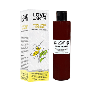 Love Earth Body Wash Jasmine , Green Tea & Charcoal