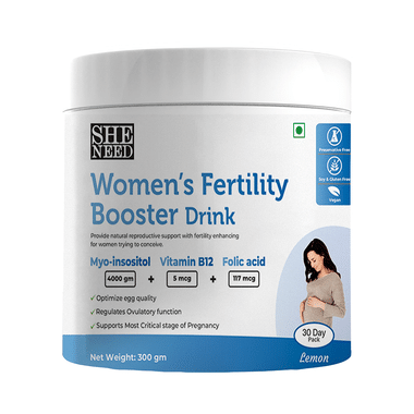 SheNeed Women’s Fertility Booster Drink Lemon