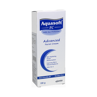 Aquasoft FC Advanced Facial Cream With Sun Protection | Paraben-Free Face Care Product With Vitamin E