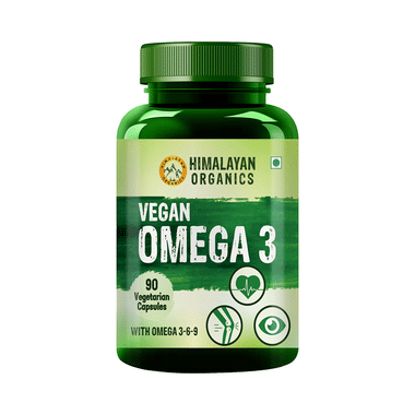 Himalayan Organics Vegan Omega 3 6 9 Capsule | Natural Nutrition for Bone, Heart & Skin