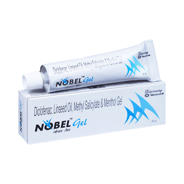 Nobel Pain Relief Gel | With Diclofenac, Linseed Oil, Methyl Salicylate & Menthol
