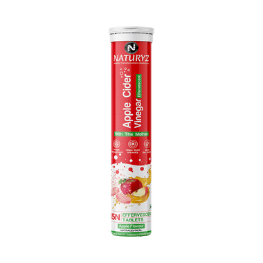 Naturyz Apple Cider Vinegar Effervescent Tablets For Weight Management, Detox & Immunity (15 Each)