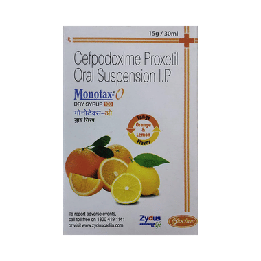Monotax O 100 Dry Syrup Tangy Orange & Lemon