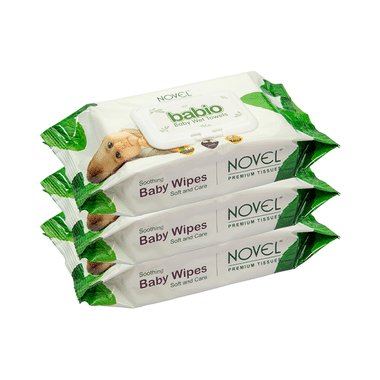 Novel Soothing Baby Wipes | Soft & Care Baby Wet Towels (80 Each)