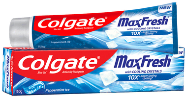 Colgate Maxfresh Peppermint Ice Blue Gel Toothpaste Colgate Maxfresh Peppermint Ice Blue Gel Toothpaste