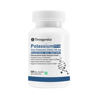 Trexgenics Potassium 270mg Veg Capsule