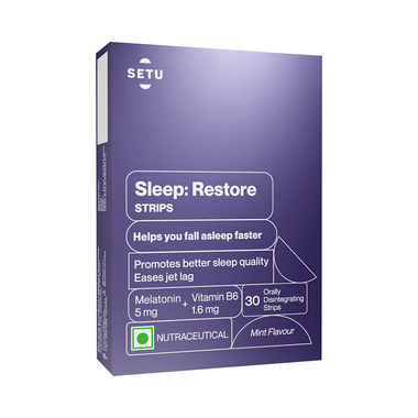 Setu Sleep: Restore with 5mg Melatonin | Strips for Sleep Support | Flavour Mint