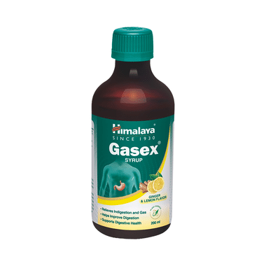 Himalaya Gasex Syrup ( Ginger Lemon Flavor) | Digestive Wellness| Improves Digestion Syrup Lemon Ginger