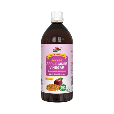 Dr. Patkar's Apple Cider Vinegar With Cinnamon, Fenugreek & The Mother | Raw & Filtered For Sugar & Diabetes Control