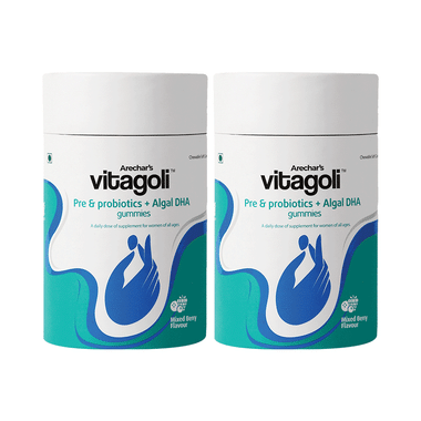 Vitagoli Pre & Probiotics + Algal DHA Gummies (30 Each) Mixed Berry