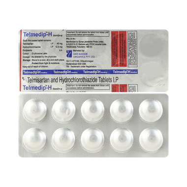 Telmedip H 40mg/12.5mg Tablet