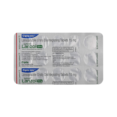 Junior Lanzol 15mg Tablet DT