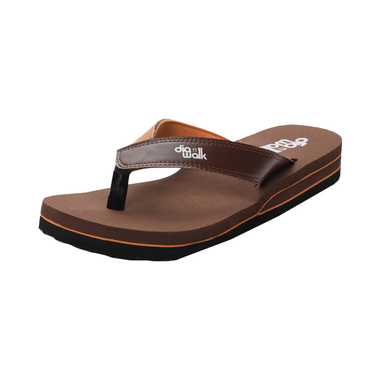 Diawalk DPM 001 Doctor Soft Orthopedic & Diabetic Flip-Flops Slippers For Men Brown 10