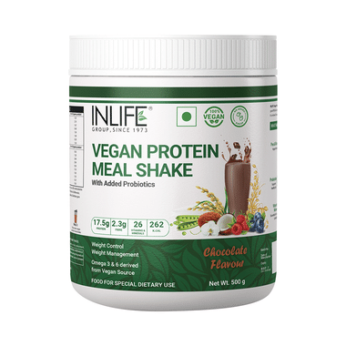 Inlife Vegan Protein Powder Meal Shake With Added Probiotics Chocolate