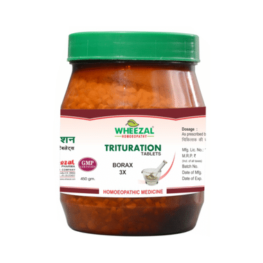 Wheezal Borax Trituration Tablet 3X