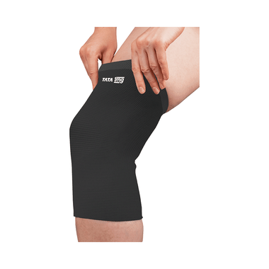 Tata 1mg Knee Cap for Pain Relief, Sports & Exercise, Knee Support Black for Men and Women Small