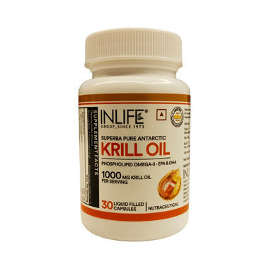 Inlife Krill Oil 500 mg | With Omega 3 | For Heart Health | Capsule