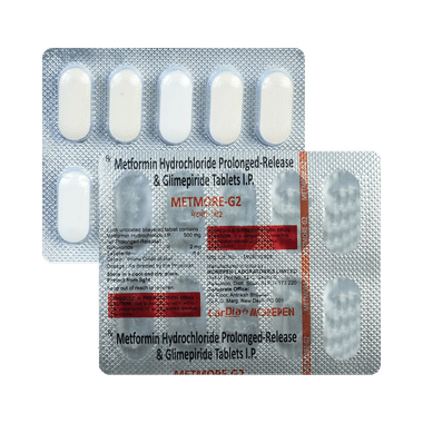 Metmore G 2 mg/500 mg Tablet