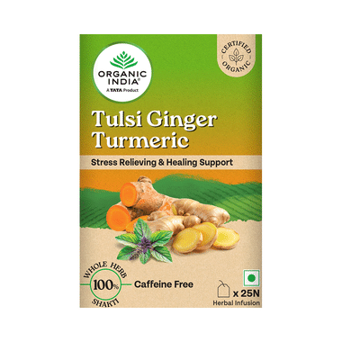 Organic India Tulsi Ginger Turmeric Green Tea